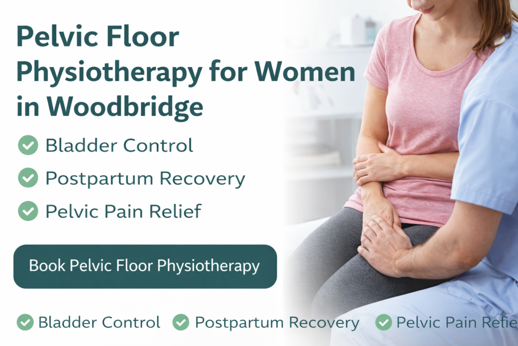 Pelvic floor physiotherapy for women including postpartum recovery and bladder control treatment at Physiotemple Health in Woodbridge Vaughan
