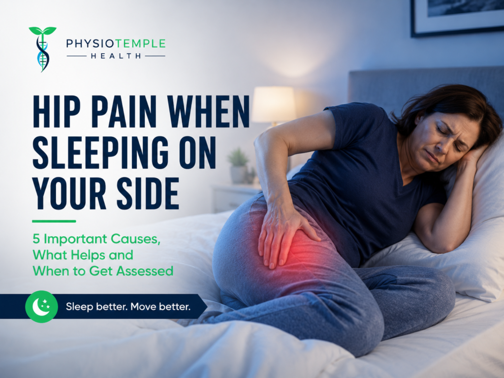 Hip pain when sleeping on your side causing outer hip discomfort in Woodbridge Vaughan
