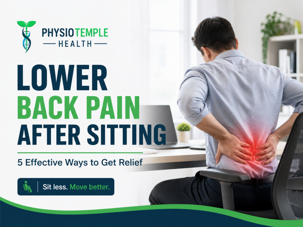 Lower back pain after sitting during desk work in Woodbridge Vaughan